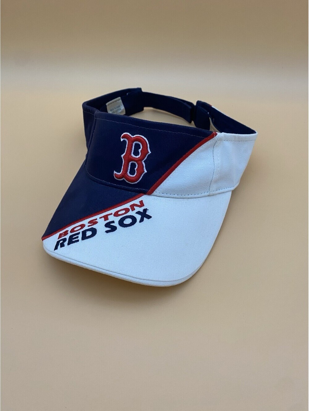 MLB Boston Red Sox Navy & White Adjustable Visor Hat - Y2K Era Twins Enterprise